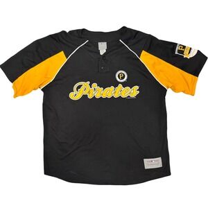 Gerrit Cole Pittsburgh Pirates MLB Jersey Mens XL Black‎ Gold 2-Button Baseball
